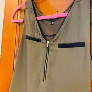 Express Navy Green Dressy Tank